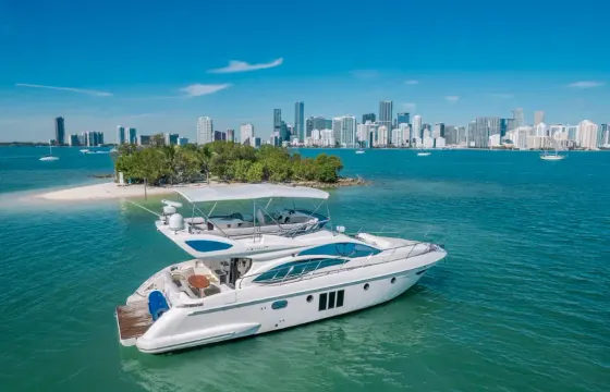 Cruise Miami in Style aboard 55ft Azimut Yacht for 13 Guests