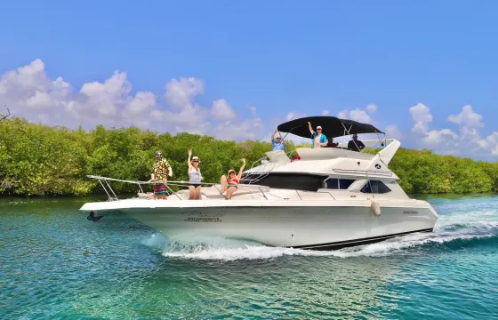 Private Yacht Sea Ray 46ft, free pick up transportation Hotel marina one way