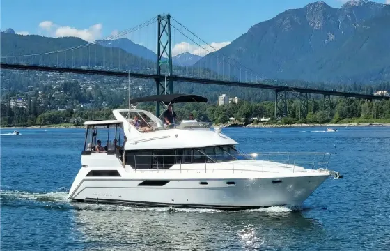 Trojan 43' Luxury Yacht in Downtown Vancouver for up to 12 Passengers