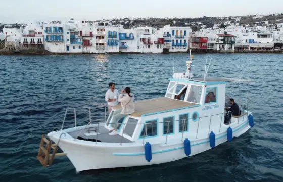 Private Cruise to the South Coast of Mykonos or Rhenia island or Tragonisi caves