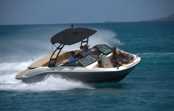 A full-day, intimate cruise on the exclusive Sea Ray 210 off the coast of Sal
