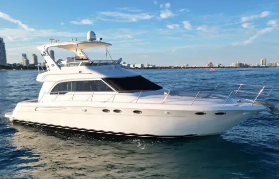 55ft Sea Ray Sedan Fly Yacht Rental in Miami for Up to 13 Guests