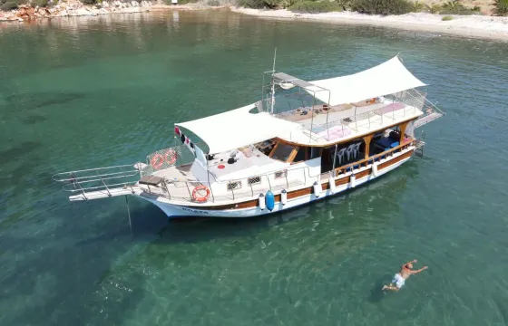 42ft Kas Antalya Natural Wood Boat