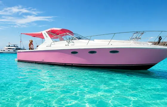 La Paz's Most Affordable Luxury Pink Yacht for Families and Special Occasions.
