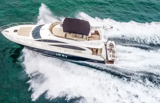 Luxurious and Sleek 75' Sunseeker Power Mega Yacht for 4 or 8 hours|Miami Beach
