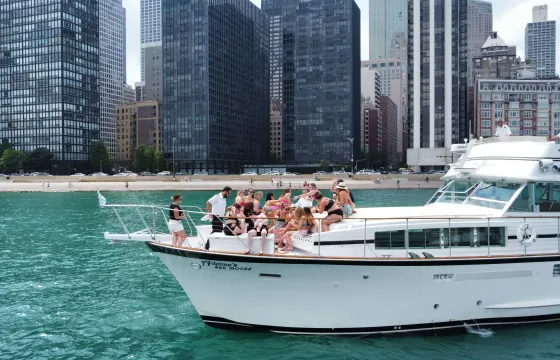 68' Luxurious Chris Craft Roamer Yacht  Private Yacht Charters in Chicago