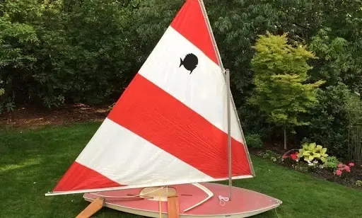 Sunfish Sailboat on Merrymeeting Lake in New Hampshire