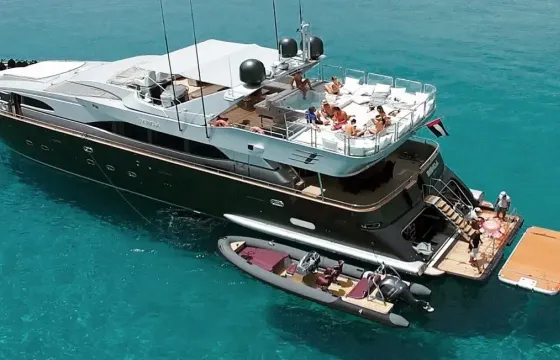 100ft Flagship Mega Yacht Rental Dubai - Event Ready for 30 PAX