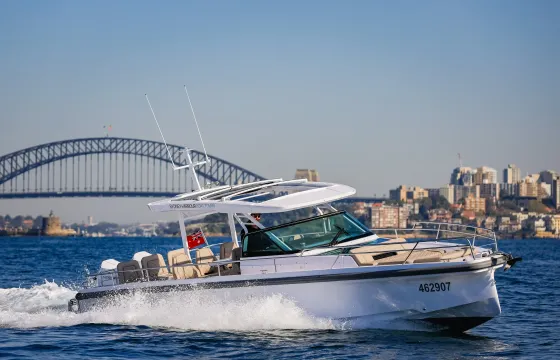 Axopar 37 Sun-Top for Fast, Fun, Chic Harbour Adventures