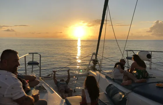 52' Catamaran - Sunset Cruise Private Charter at Simpson Bay