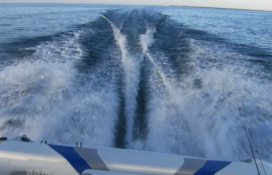 Stingray powerboat at Simcoe lake