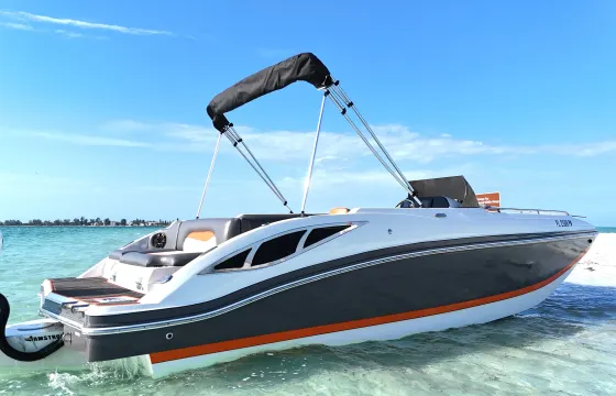 Starcraft 23ft Deck Boat for groups of up to 12! Enjoy Anna Maria in style!