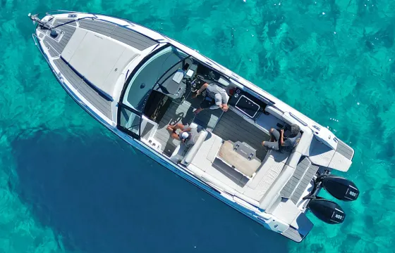 Nordkapp Noblesse 830 Luxury Speedboat Rental in Paros, Greece