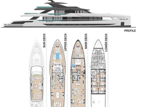 164ft DownEast Motor Yacht - 2025, 6 Cabins for 12 Guests with Pool & Jacuzzi