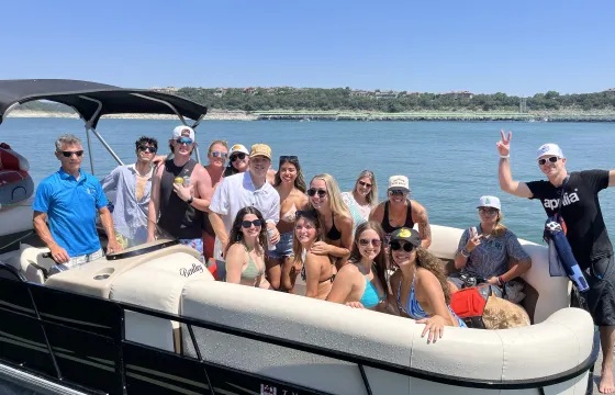 Beautiful Black Bentley 240 Pontoon for 15 Guests on Lake Travis