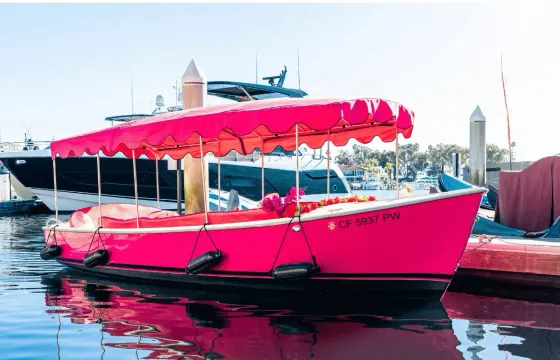 All Pink 21' Luxury Electric Duffy Boat in Newport Beach(MAP24-0067)
