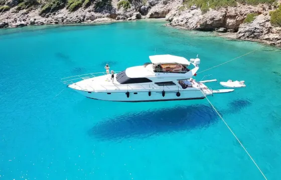 Princess 60 Motor Yacht Charter in Göcek | 3 Cabins, 6 Guests, Overnight Cruise