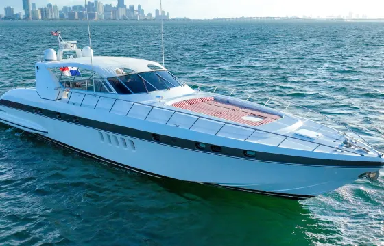 Enjoy Miami on 84ft Mangusta Mega Yacht