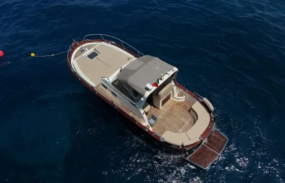 Typical Gozzo 28 in Capri Island