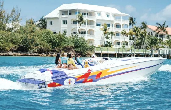 Luxurious Cigarette Cafe Racer for rent in Nassau Bahamas