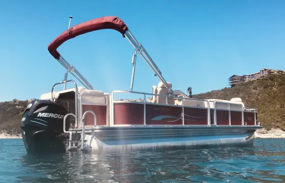 Custom 15 Passenger Tritoon on Lake Travis in Austin, Texas! We Have A Fleet!