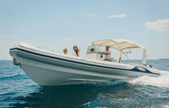 Marco 25 RIB Rental in Thira, Greece