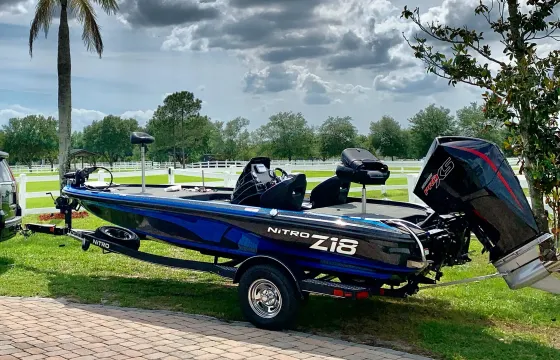 Nitro Z18 175HP Bass Boat in Lake Tarpon