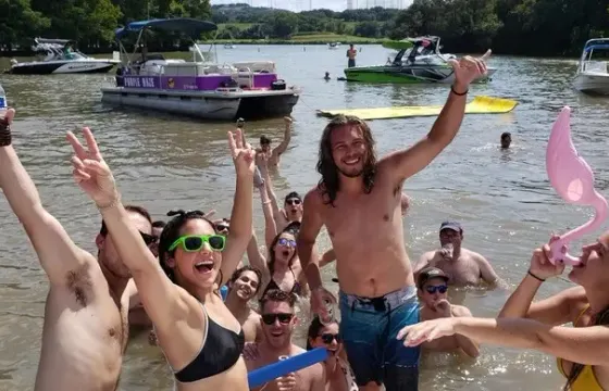 Party Pontoon Boat Rental on Lake Travis, ATX (10 Persons Capacity) - $140/hour