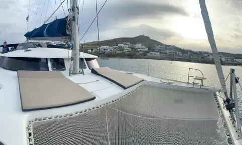 Kymo 43ft Belize Fountaine Pajot Rental in Ornos, Mykonos, Greece
