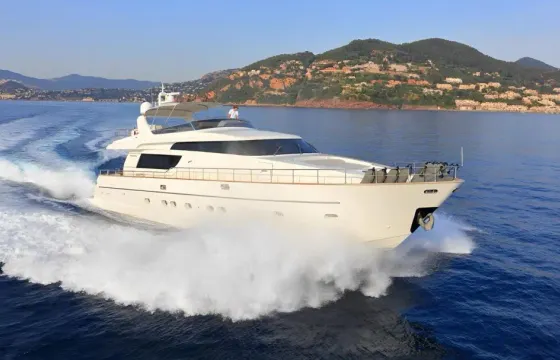 72ft San Lorenzo Mega Yacht boarding in Antibes, Cannes, St Tropez or Monaco