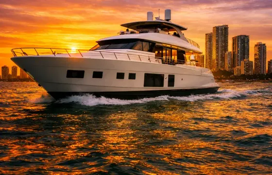 80ft Luxury Mega Yacht Charter with Flybridge Jacuzzi in Miami