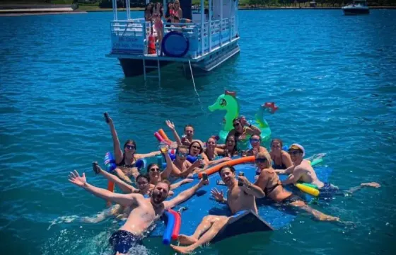 16 Passenger Captained Party & Event 32ft Pontoon Boat in Chicago, Illinois!