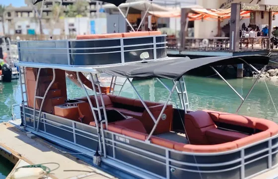 2 Level Pontoon plus a slide 20 people allowed