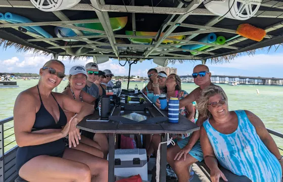 Tiki Boat Excursion Crab Island - 4 Hour Private