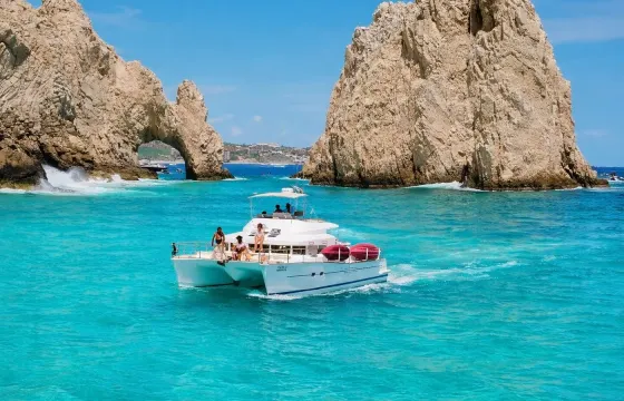 Private 45ft Catamaran Yacht In Cabo | All-Inclusive Food and Open Bar
