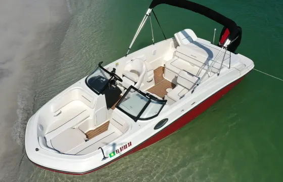 Beautiful Bayliner VR6 Deck Boat to Explore, Swim, Tube and more in AMI!