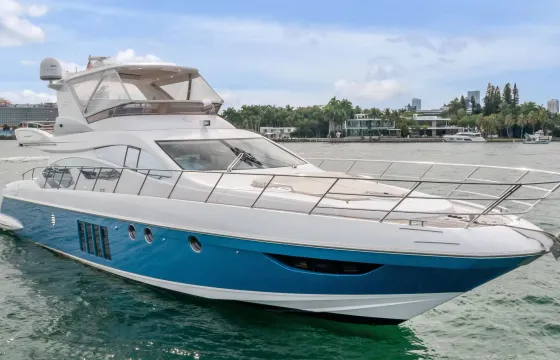 Enjoy Miami in our 64ft Azimut Flybridge Power Mega Yacht