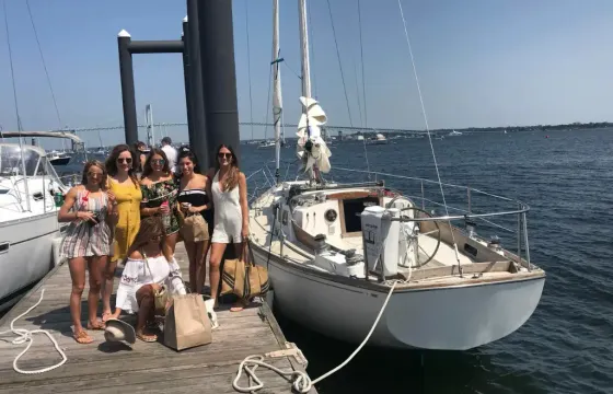 Narragansett Bay Sailing Onboard Classic 36' Hunter Yacht
