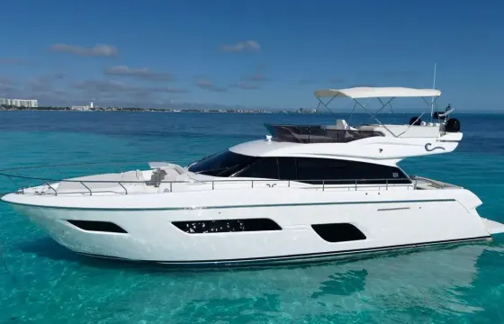 Ferretti 55ft Luxury Yacht Charter in Cancun for up to 15 Guests