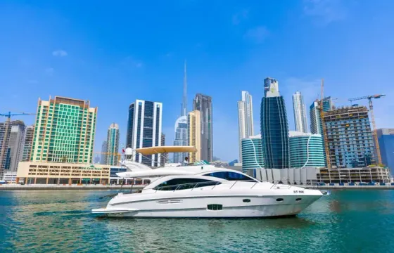 Luxury 60ft Majesty Yacht - Dubai Marina Charter for 25 Guests + Free Decor