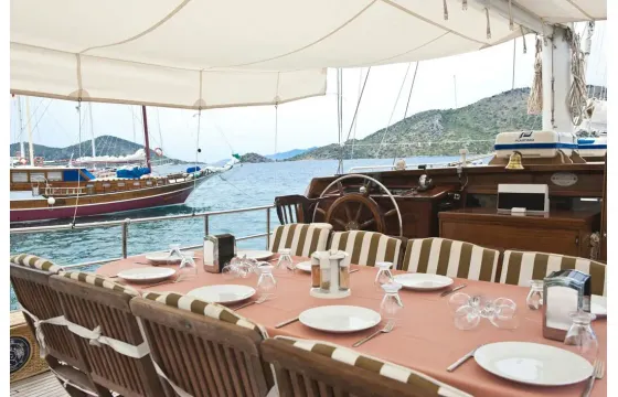 YORGUN 1  This Wonderful Deluxe Gulet Yacht is 23 m Long and for 10 People