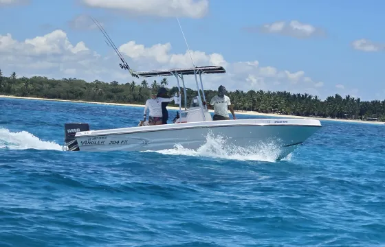 Splash Time boat at Exclusive Marina Cap Cana, Punta Cana