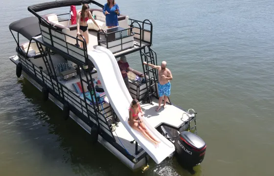2022 Lexington Double Deck Pontoon with Slide on Lake Norman, North Carolina!