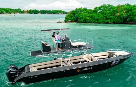 Mega 45ft Party Boat for 40 Guests | Cholon & Rosario Islands Experience
