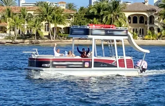 Avalon 26ft Double Decker Pontoon boat with slide