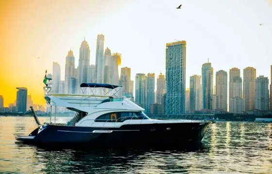 Explore Dubai on Azimuth 65ft Yacht Big Sun Deck for 20 Guest in Dubai Marina