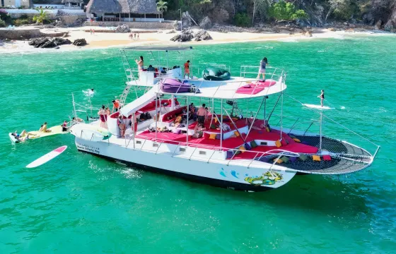 65' Custom Trimaran with Waterslides [All Inclusive] in Puerto Vallarta Mexico