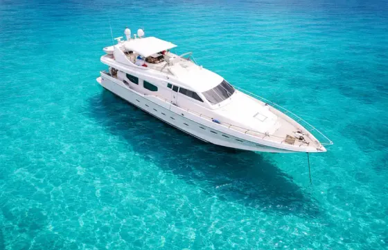 Posillipo 80ft Flybridge Yacht Charter – Luxury Cruise in Mykonos