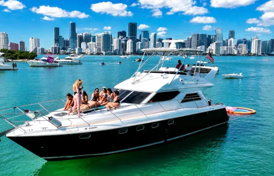 55' Viking Princess Motor Yacht Charter in Miami, Biscayne Bay Area
