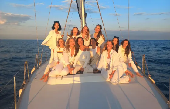 Barcelona Private Group 2 hours Special Sunset Sailing Luxury Sailboat.